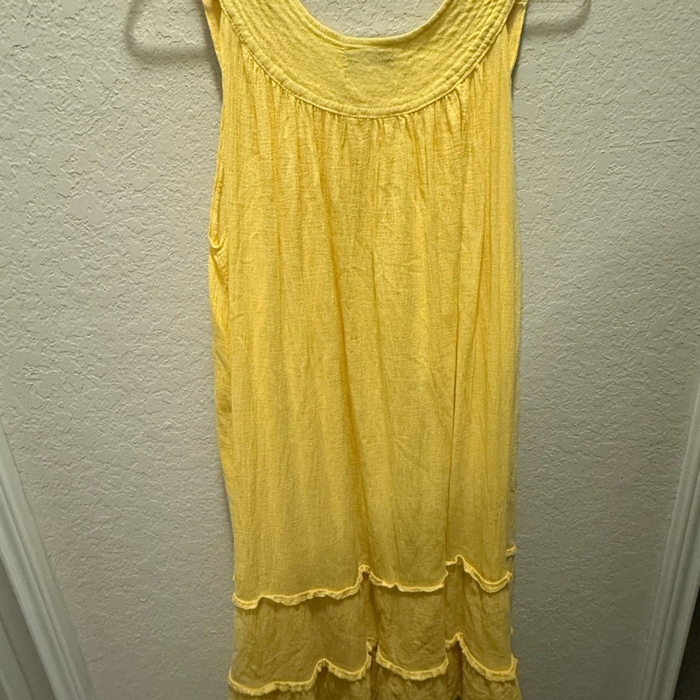Anthony Richards Sunny Yellow Textured sun dress size 1x - Picture 3 of 4